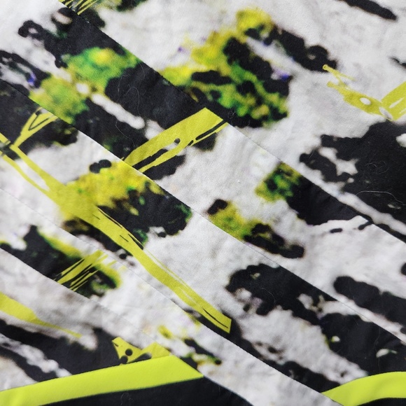 J Mendel dress, size 12, white with black and neon green print - Picture 2 of 5